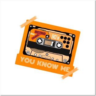 Orange Retro Cassette Poster T-Shirt Posters and Art